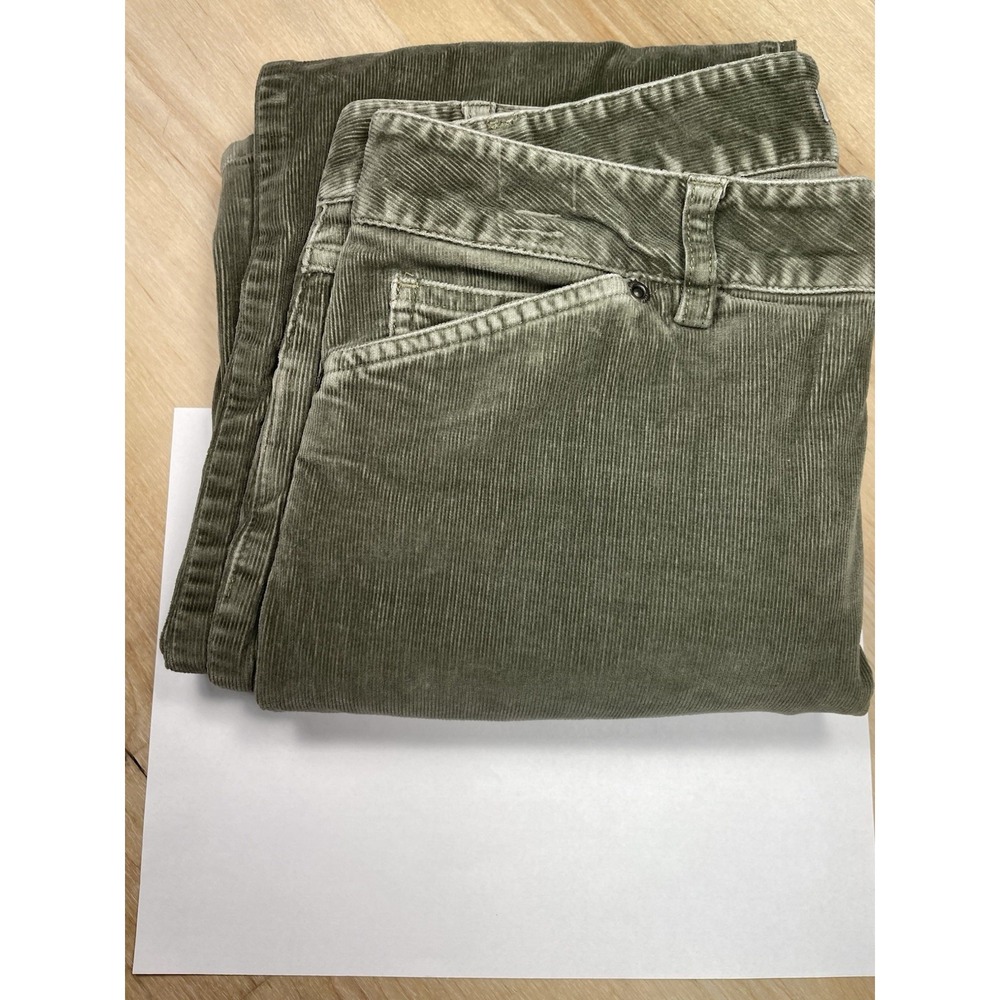 J Jill Olive Green Corduroy Pants Womens 6P Wide Leg High Rise Stretch - Picture 4 of 10